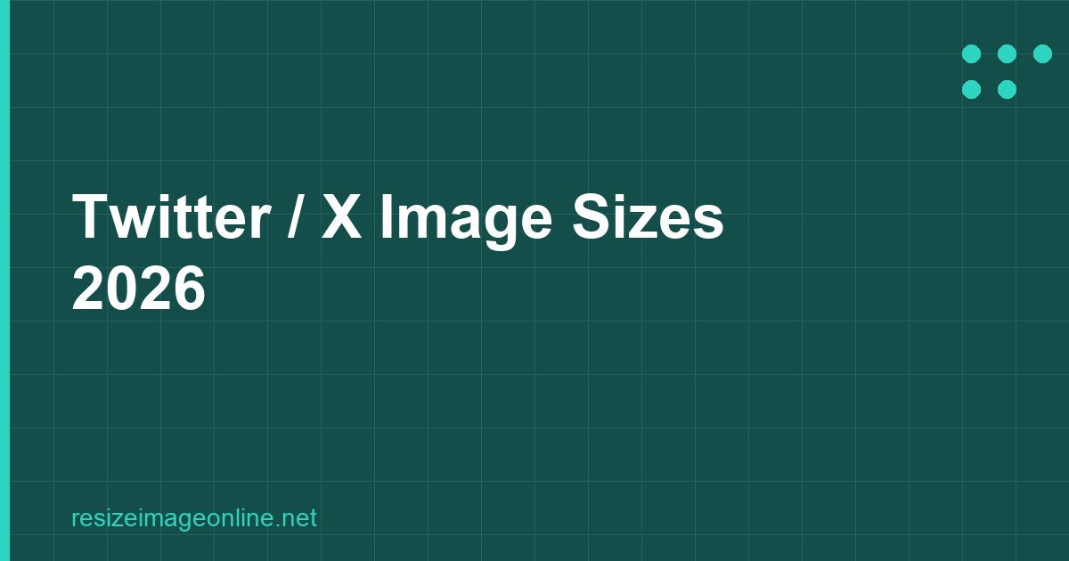 Twitter X Image Sizes 2026